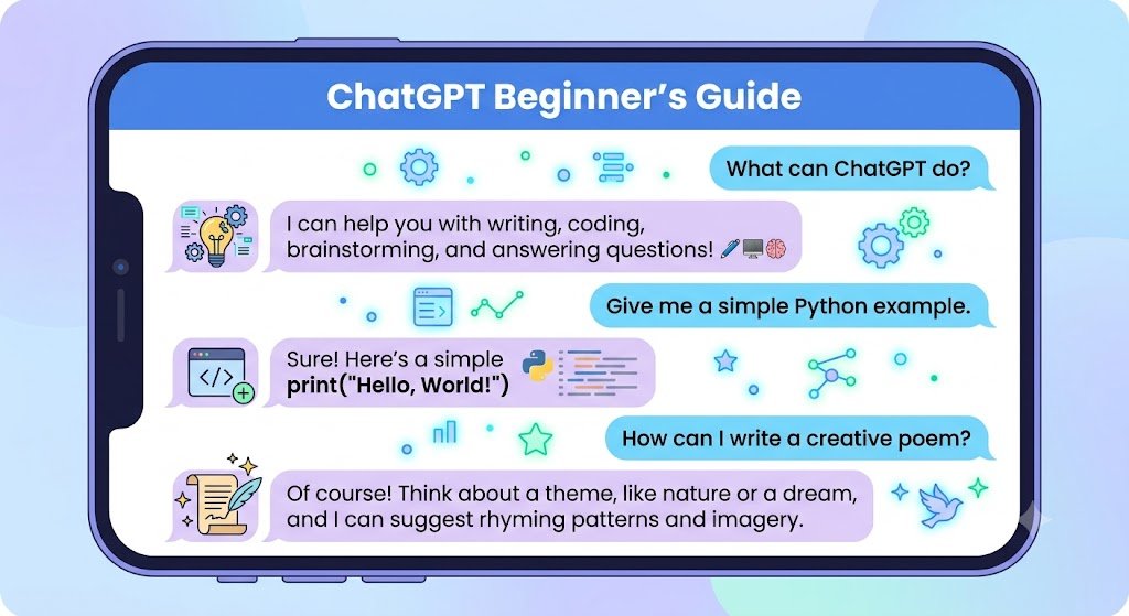 Illustration of ChatGPT answering questions